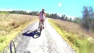Sexy Dame Amazing Nude Bike Rail